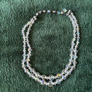 Sarah Coventry Aurora Borealis Beaded Double-Stranded Necklace